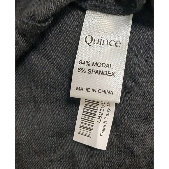 Quince womens xl modal soft wide leg jumpsuit lounge wear warm snuggle black - Picture 6 of 9